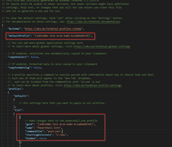 Windows Terminal - Setup Visual Studio prompt in pwsh